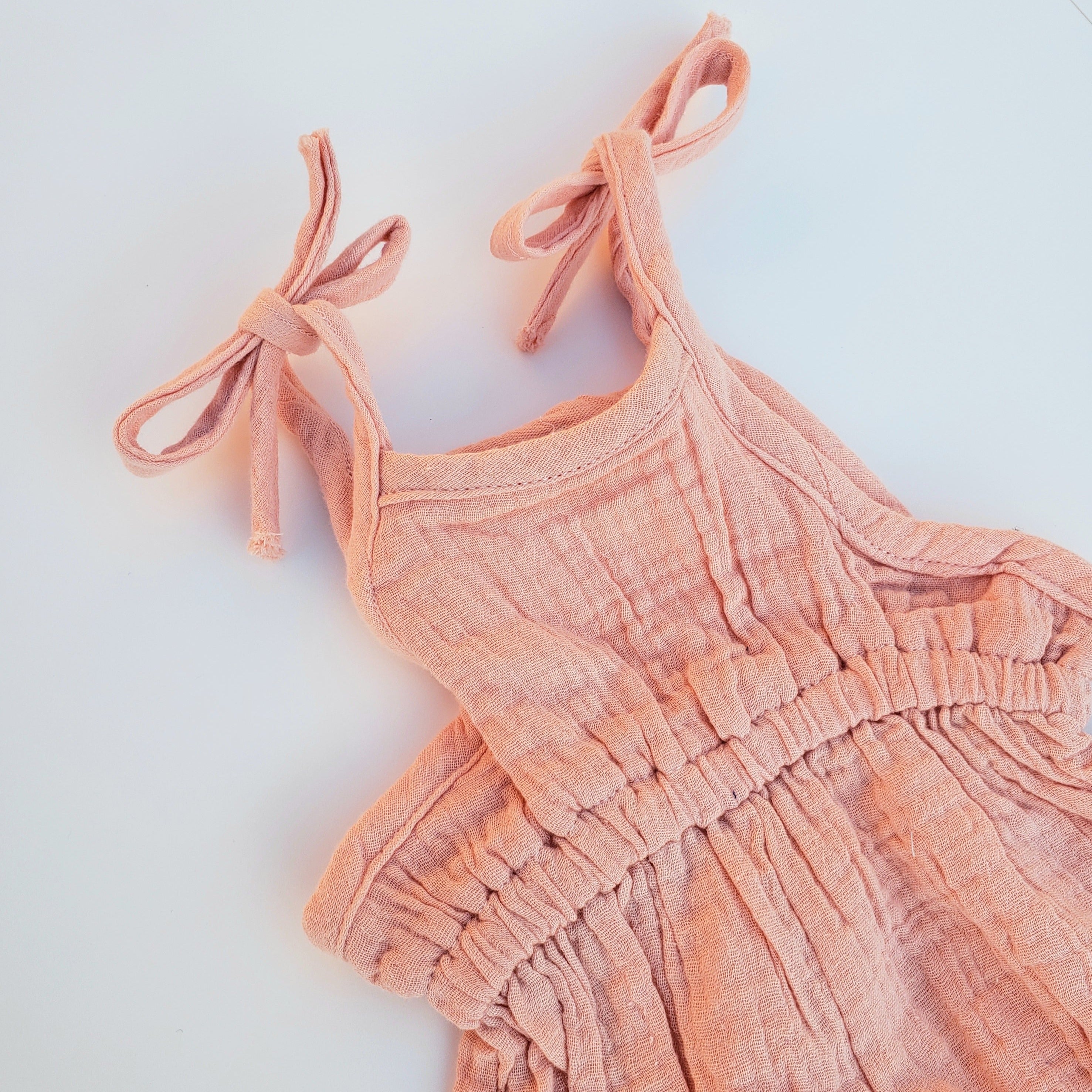 Aurora Tie Romper - Baby Bear Outfitters