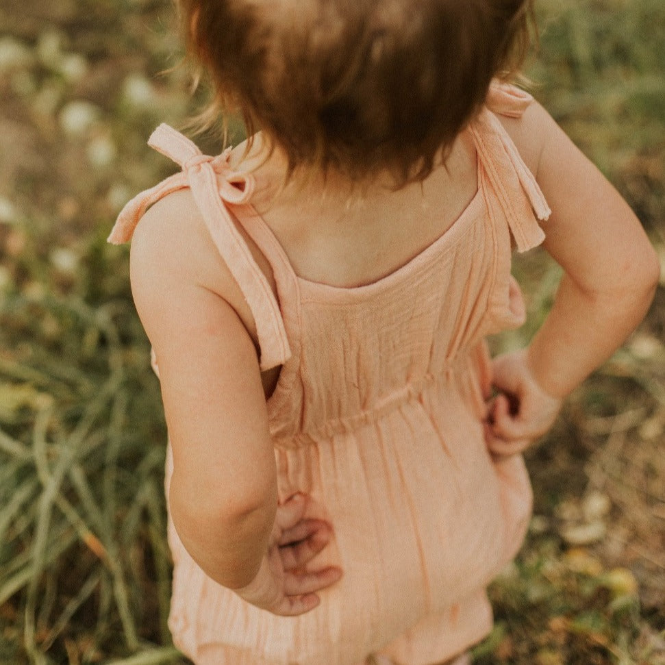 Aurora Tie Romper - Baby Bear Outfitters