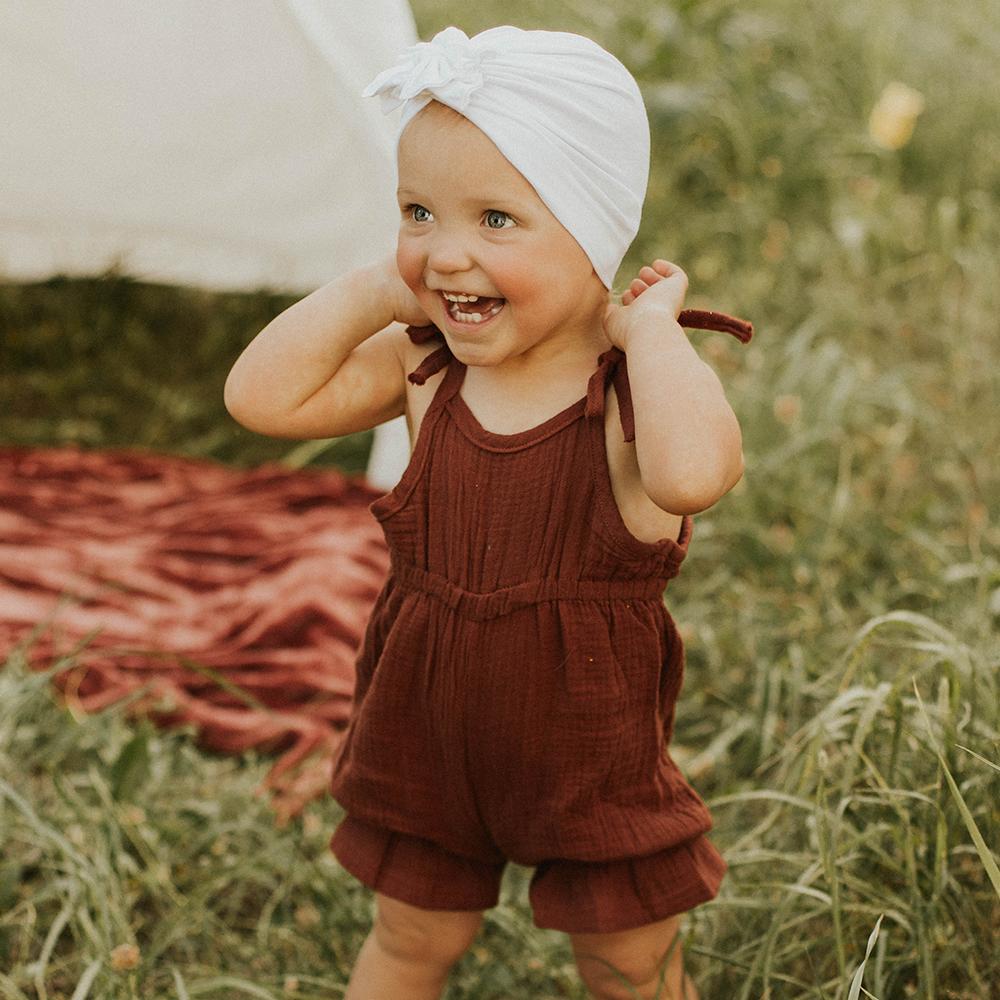 Aurora Tie Romper - Baby Bear Outfitters