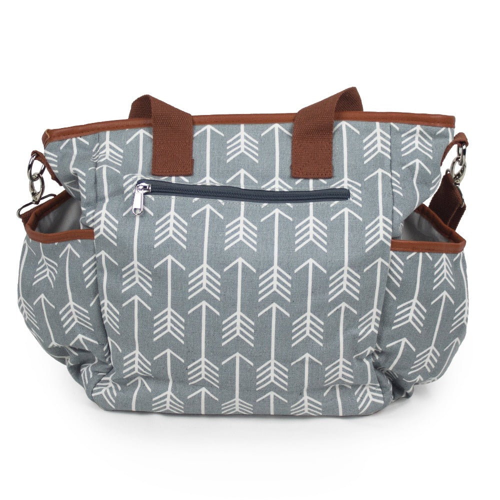Arrow Print Canvas Diaper Bag - Baby Bear Outfitters
