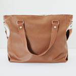 Diaper Tote Bag / Vegan Leather / Removable Liner / Washable - Baby Bear Outfitters
