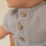 Organic Cotton Button Onesie - Baby Bear Outfitters