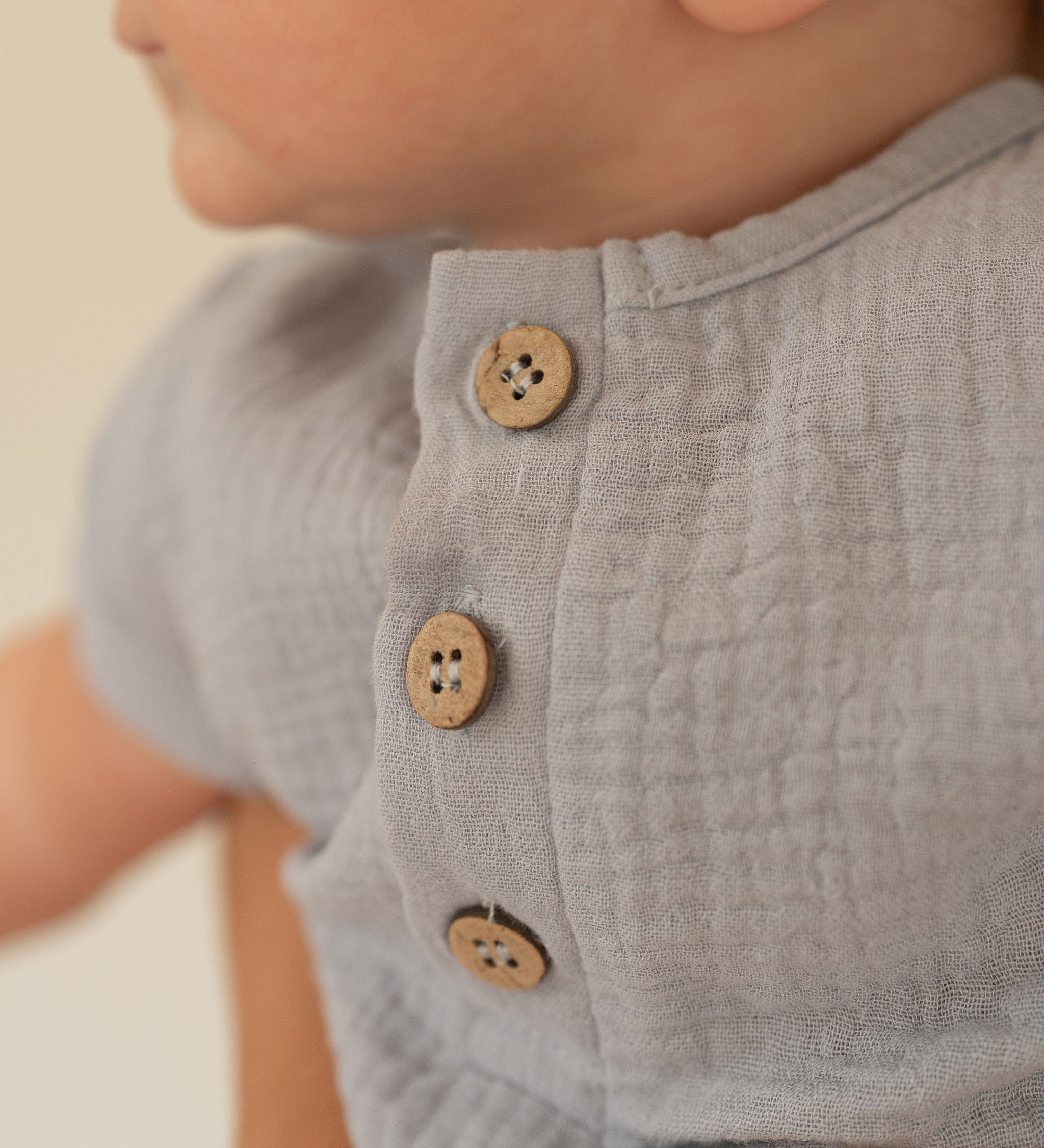 Organic Cotton Button Onesie