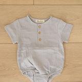 Organic Cotton Button Onesie - Baby Bear Outfitters