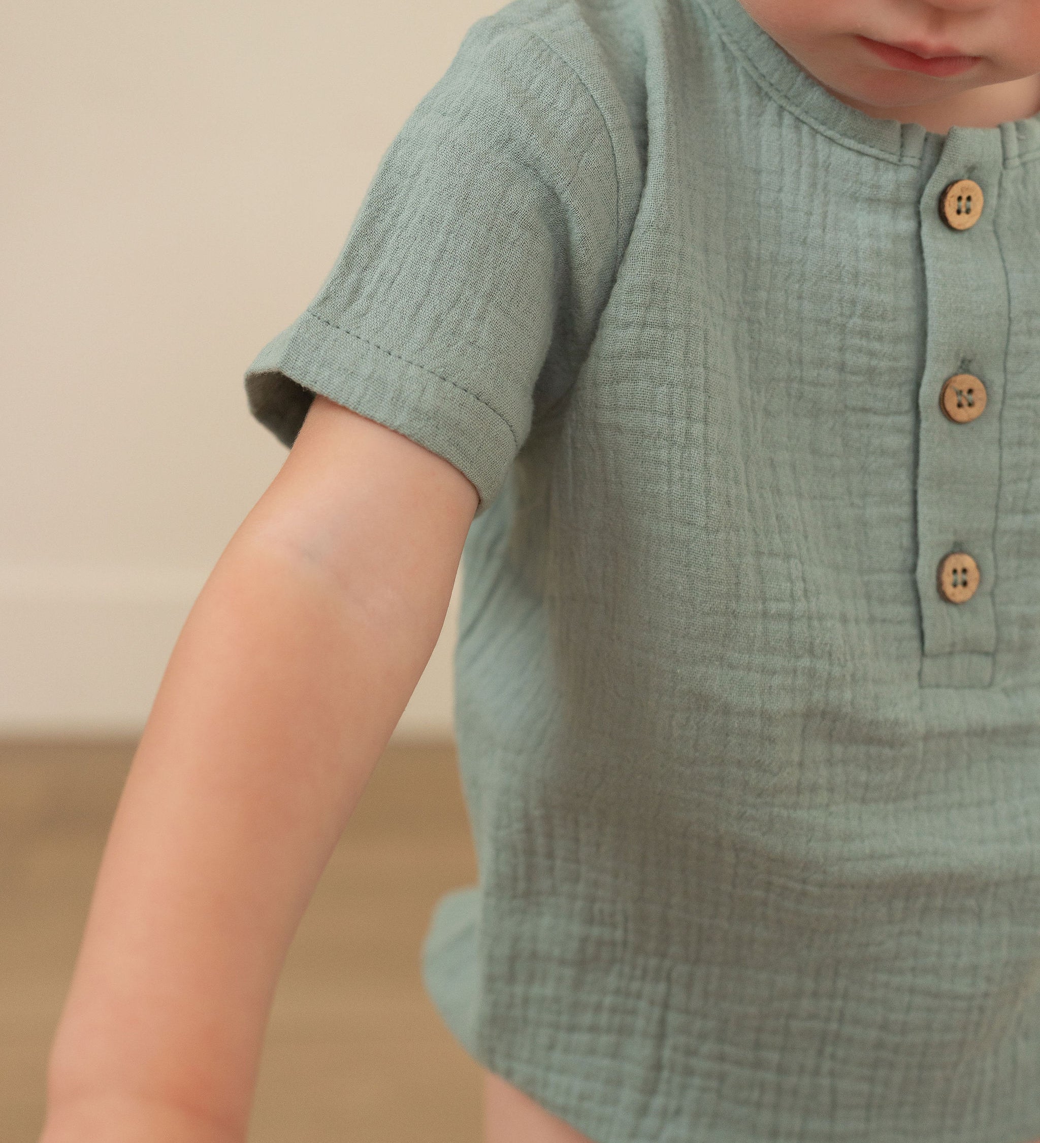 Organic Cotton Button Onesie