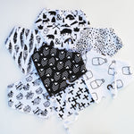 Black and White Drool Bib - Baby Bear Outfitters