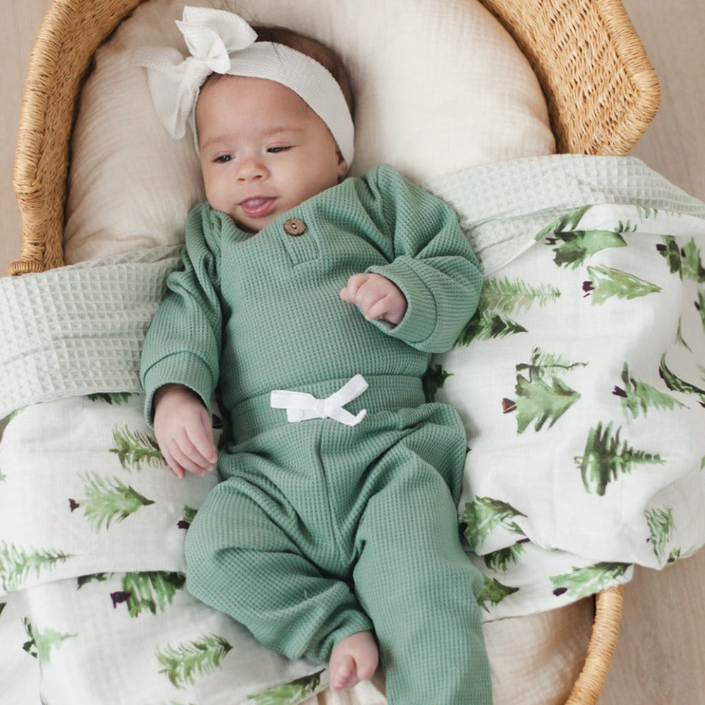 Waffle Receiving Blanket - Baby Bear Outfitters