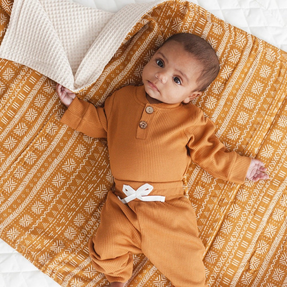 Waffle Receiving Blanket - Baby Bear Outfitters