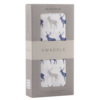 Blue Deer Swaddle - Baby Bear Outfitters