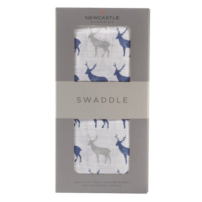 Blue Deer Swaddle - Baby Bear Outfitters